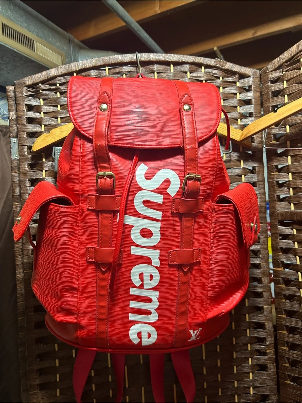 Supreme Red Travel Bag Collection with White Logo